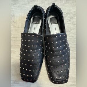 🔥 BRAND NEW Dolce Vita Beny Stud loafer in black leather with silver-tone stud